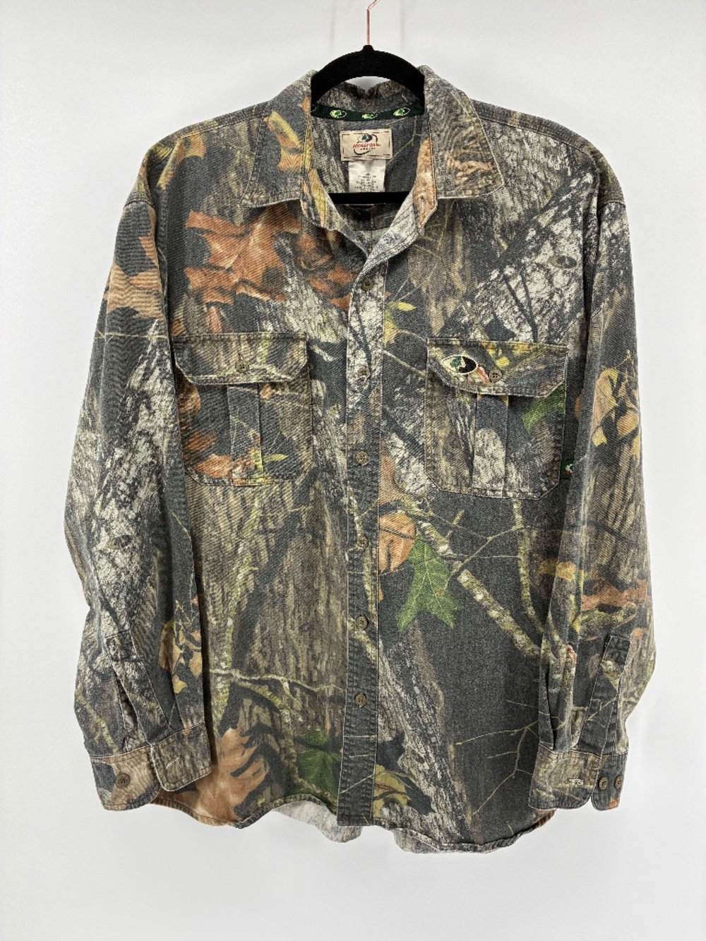 Mossy Oak Camouflage Men's Button-Front Shirt Jacket - Brown/Green